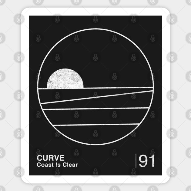 Curve / Minimalist Graphic Design Fan Artwork Sticker by saudade